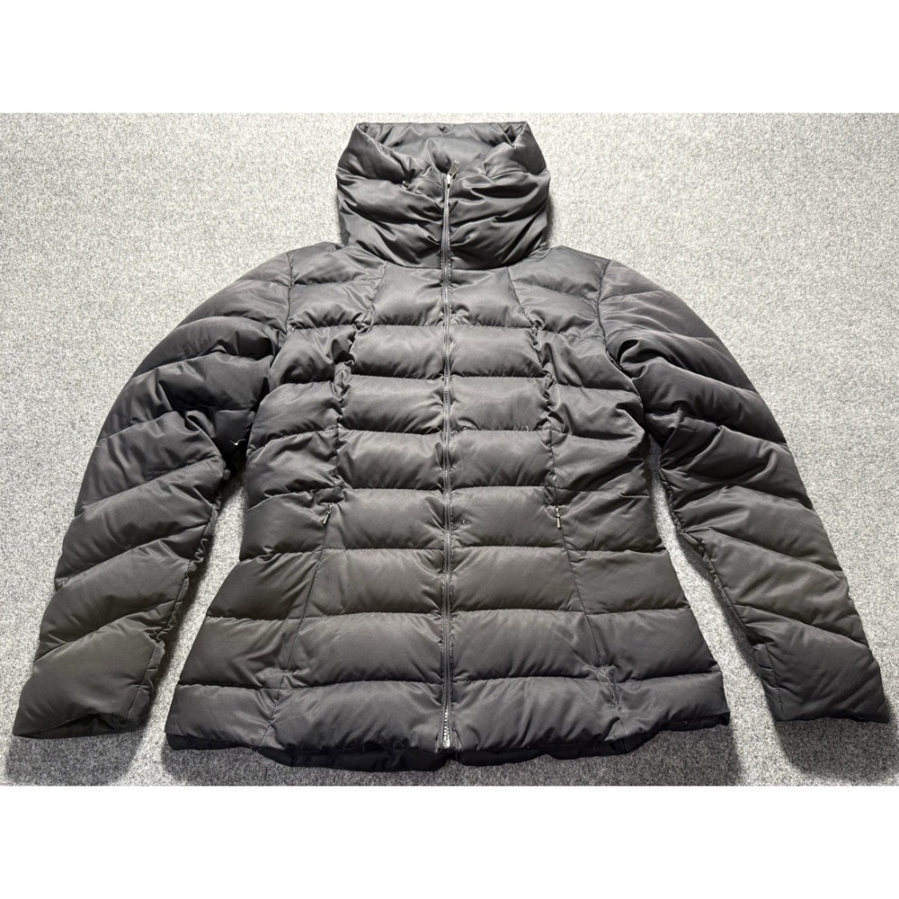 Patagonia Downtown Jacket Coat Women Large Black Down Puffer Full Zip 28602 BLK